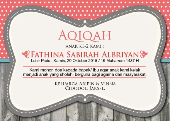  undangan aqiqah motherfinger